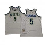 Maillot Minnesota Timberwolves Anthony Edwards NO 5 Mitchell & Ness 2023-24 Blanc