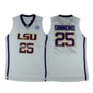 Maillot NCAA LSU Tigers Simmons Blanc