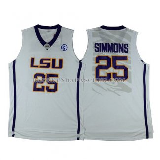 Maillot NCAA LSU Tigers Simmons Blanc