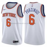Maillot New York Knicks Kristaps Porzingis 2017-18 Blanc