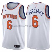 Maillot New York Knicks Kristaps Porzingis 2017-18 Blanc