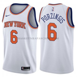 Maillot New York Knicks Kristaps Porzingis 2017-18 Blanc