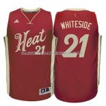 Maillot Noel Miami Heat Whiteside 2015 Rouge