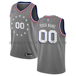 Maillot Philadelphia 76ers Personnalise Ville 2019-20 Gris
