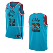 Maillot Phoenix Suns Deandre Ayton NO 22 Ville 2022-23 Bleu
