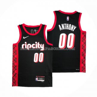 Maillot Portland Trail Blazers Carmelo Anthony NO 00 Ville 2021-22 Noir