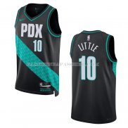 Maillot Portland Trail Blazers Nassir Little NO 10 Ville 2022-23 Noir