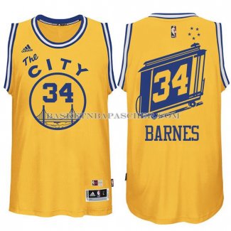 Maillot Retro City Bus Golden State Warriors Barnes Jaune