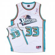 Maillot Retro Detroit Pistons Hill Blanc