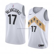 Maillot Toronto Raptors Jonas Valanciunas Ville 2018 Blanc