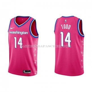 Maillot Washington Wizards Isaiah Todd NO 14 Ville 2022-23 Rosa