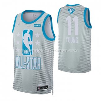 Maillot All Star 2022 Atlanta Hawks Trae Young NO 11 Gris