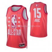 Maillot All Star 2022 Denver Nuggets Nikola Jokic NO 15 Marron