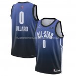 Maillot All Star 2023 Portland Trail Blazers Damian Lillard NO 0 Bleu