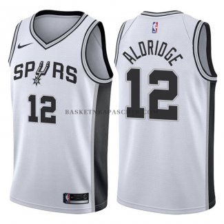 Maillot Authentique San Antonio Spurs Aldridge 2017-18 Blanc