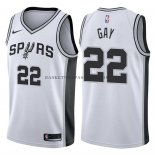 Maillot Authentique San Antonio Spurs Gay 2017-18 Blanc