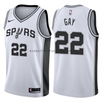 Maillot Authentique San Antonio Spurs Gay 2017-18 Blanc