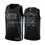 Maillot Brooklyn Nets Cam Thomas NO 24 Statement 2022-23 Noir