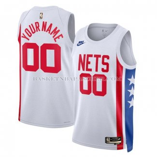 Maillot Brooklyn Nets Personnalise Classic 2022-23 Blanc