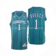 Maillot Charlotte Hornets Muggsy Bogues NO 1 Retro Bleu