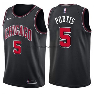 Maillot Chicago Bulls Bobby Portis Statehombret 2017-18 Noir