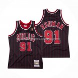 Maillot Chicago Bulls Dennis Rodman NO 91 Mitchell & Ness 1996-97 Noir