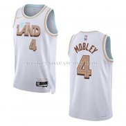 Maillot Cleveland Cavaliers Evan Mobley NO 4 Ville 2022-23 Blanc