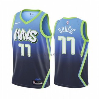 Maillot Dallas Mavericks Luka Doncic Ville Edition Bleu