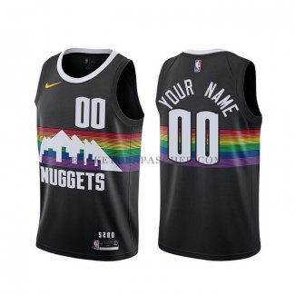 Maillot Denver Nuggets Personnalise 2019-20 Ville Noir