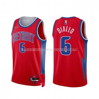Maillot Detroit Pistons Hamidou Diallo NO 6 Ville 2021-22 Rouge