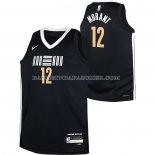 Maillot Enfant Memphis Grizzlies Ja Morant NO 12 Ville 2023-24 Noir