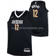 Maillot Enfant Memphis Grizzlies Ja Morant NO 12 Ville 2023-24 Noir