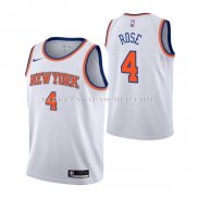 Maillot Enfant New York Knicks Derrick Rose NO 4 Association Blanc