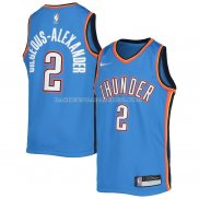 Maillot Enfant Oklahoma City Thunder Shai Gilgeous-Alexander NO 2 Icon 2021-22 Bleu