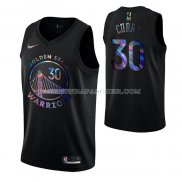 Maillot Golden State Warriors Stephen Curry Iridescent Logo Noir