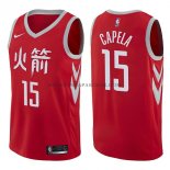 Maillot Houston Rockets Clint Capela Ciudad 2017-18 Rouge Maillot Houston Rockets Clint Capela Ciudad 2017-18 Rouge
