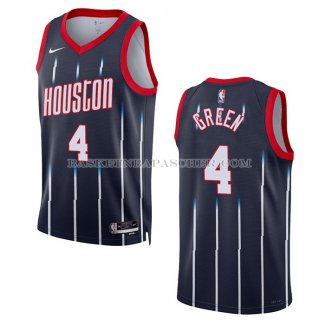 Maillot Houston Rockets Jalen Green NO 4 Ville 2022-23 Noir