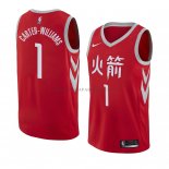 Maillot Houston Rockets Michael Carter Williams Ville 2018 Rouge Maillot Houston Rockets Michael Carter Williams Ville 2018 Rouge