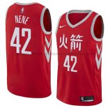 Maillot Houston Rockets Nene Ciudad 2018 Rouge Maillot Houston Rockets Nene Ciudad 2018 Rouge