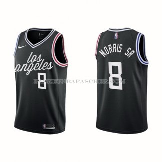 Maillot Los Angeles Clippers Marcus Morris Sr. NO 8 Ville 2022-23 Noir