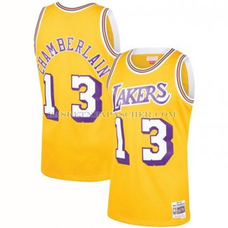 Maillot Los Angeles Lakers Wilt Chamberlain NO 13 Mitchell & Ness 1971-72 Jaune