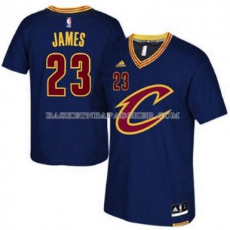 Maillot Manche Courte Cleveland Cavaliers James Bleu