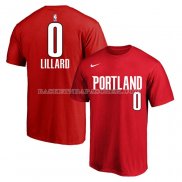 Maillot Manche Courte Portland Trail Blazers Damian Lillard Rouge