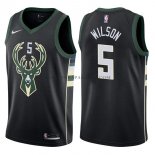 Maillot Milwaukee Bucks D.j. Wilson Statehombret 2017-18 Noir