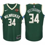Maillot Milwaukee Bucks Giannis Antetokounmpo 2017-18 Vert