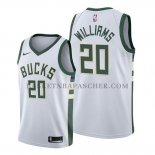 Maillot Milwaukee Bucks Marvin Williams Association 2019-20 Blanc