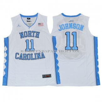 Maillot NCAA North Carolina Johnson Blanc