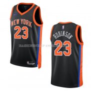 Maillot New York Knicks Mitchell Robinson NO 23 Ville 2022-23 Noir