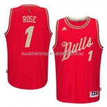 Maillot Noel Chicago Bulls Rose 2015 Rouge