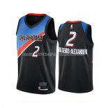 Maillot Oklahoma City Thunder Shai-gilgeous Alexander- Ville 2020-21 Noir Maillot Oklahoma City Thunder Shai-gilgeous Alexander- Ville 2020-21 Noir